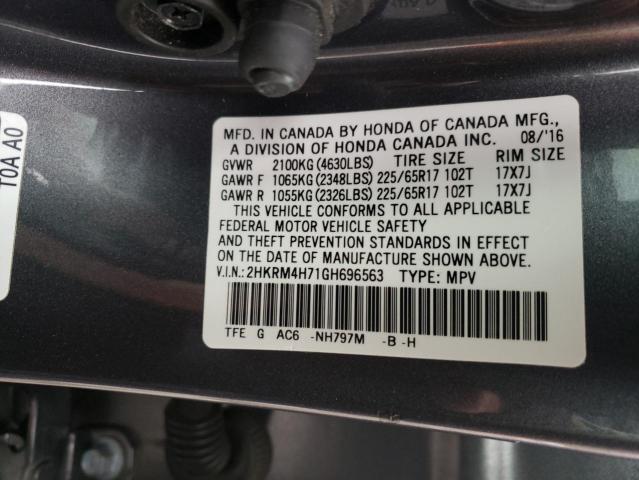 Photo 9 VIN: 2HKRM4H71GH696563 - HONDA CR-V EXL 