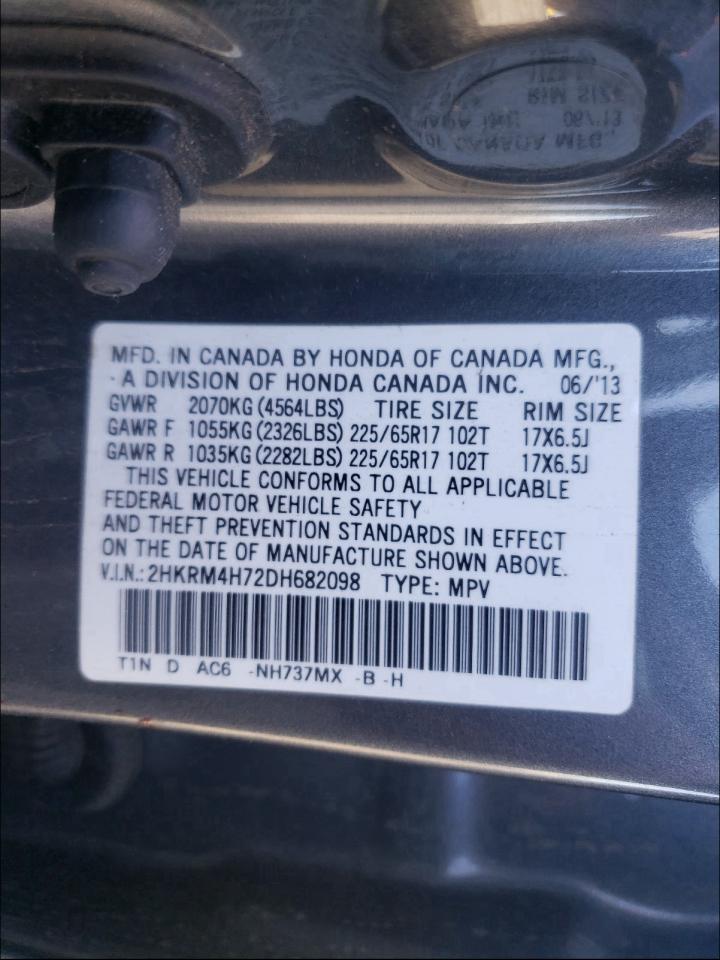 Photo 9 VIN: 2HKRM4H72DH682098 - HONDA CR-V EXL 