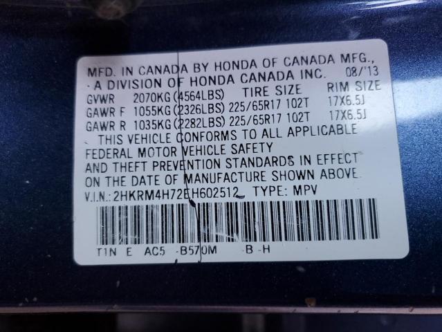 Photo 11 VIN: 2HKRM4H72EH602512 - HONDA CRV 