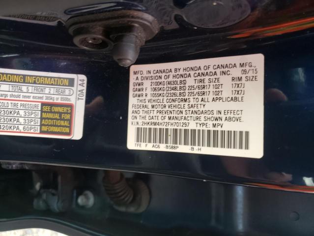 Photo 9 VIN: 2HKRM4H72FH701297 - HONDA CR-V EXL 