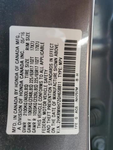 Photo 12 VIN: 2HKRM4H72GH658811 - HONDA CR-V EXL 