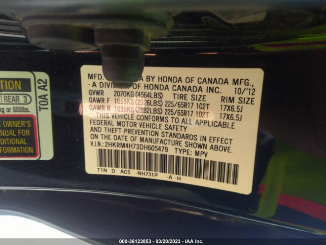 Photo 8 VIN: 2HKRM4H73DH605479 - HONDA CR-V 