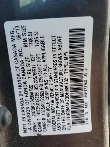 Photo 12 VIN: 2HKRM4H73DH680702 - HONDA CR-V EXL 