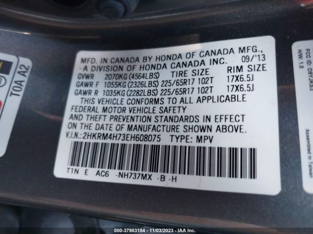 Photo 8 VIN: 2HKRM4H73EH608075 - HONDA CR-V 