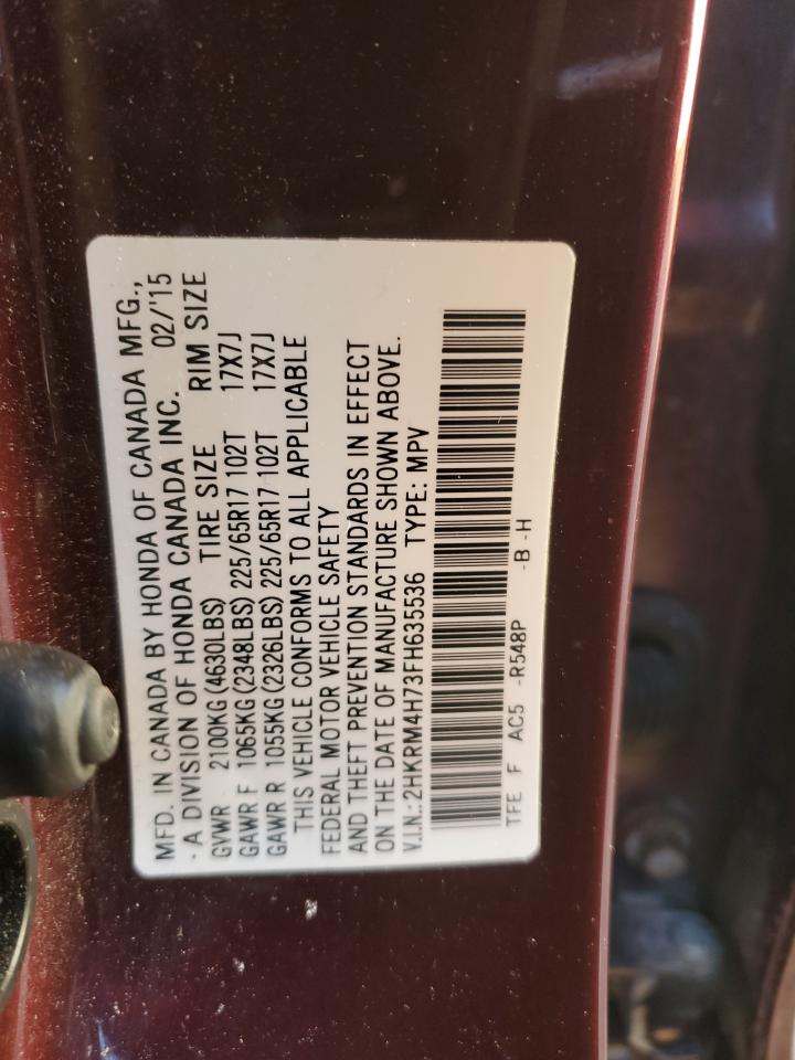 Photo 11 VIN: 2HKRM4H73FH635536 - HONDA CR-V 