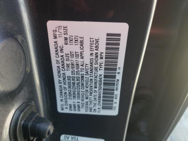 Photo 11 VIN: 2HKRM4H73GH606474 - HONDA CR-V EXL 