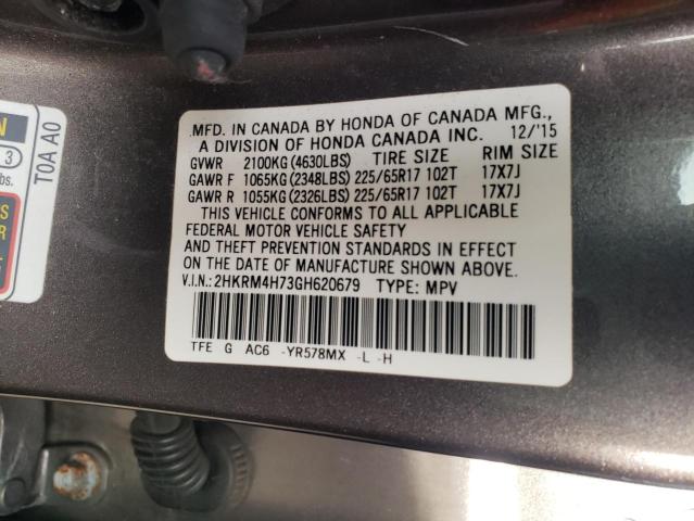 Photo 11 VIN: 2HKRM4H73GH620679 - HONDA CRV 