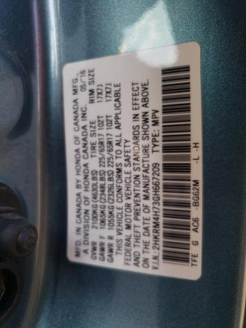 Photo 9 VIN: 2HKRM4H73GH667209 - HONDA CR-V EXL 