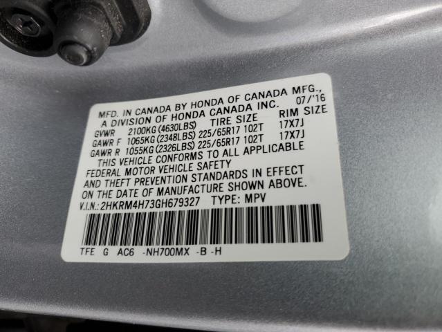 Photo 12 VIN: 2HKRM4H73GH679327 - HONDA CRV 