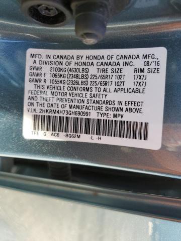 Photo 11 VIN: 2HKRM4H73GH690991 - HONDA CRV 