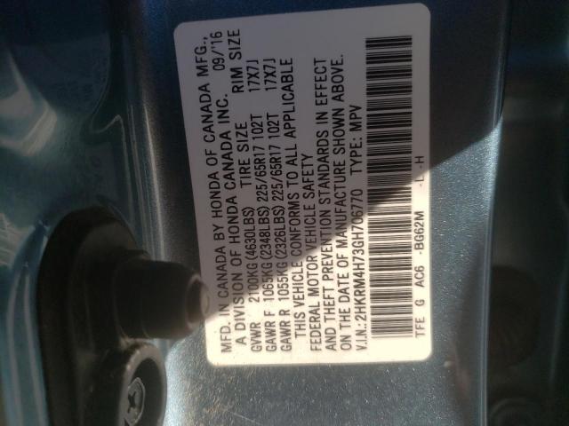 Photo 12 VIN: 2HKRM4H73GH706770 - HONDA CR-V EXL 