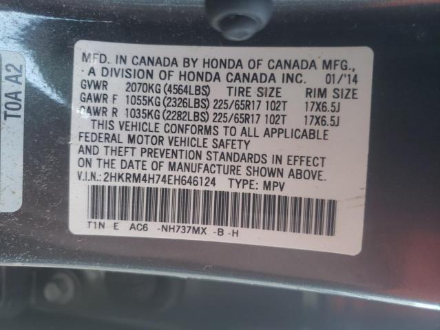 Photo 9 VIN: 2HKRM4H74EH646124 - HONDA CR-V EXL 