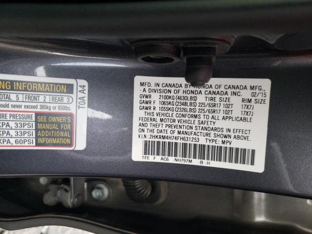 Photo 9 VIN: 2HKRM4H74FH631253 - HONDA CR-V EXL 