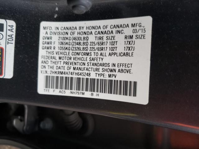 Photo 9 VIN: 2HKRM4H74FH645248 - HONDA CR-V EXL 