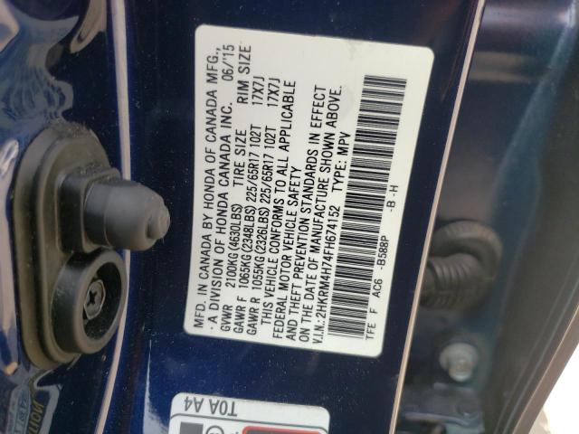 Photo 11 VIN: 2HKRM4H74FH674152 - HONDA CR-V EXL 