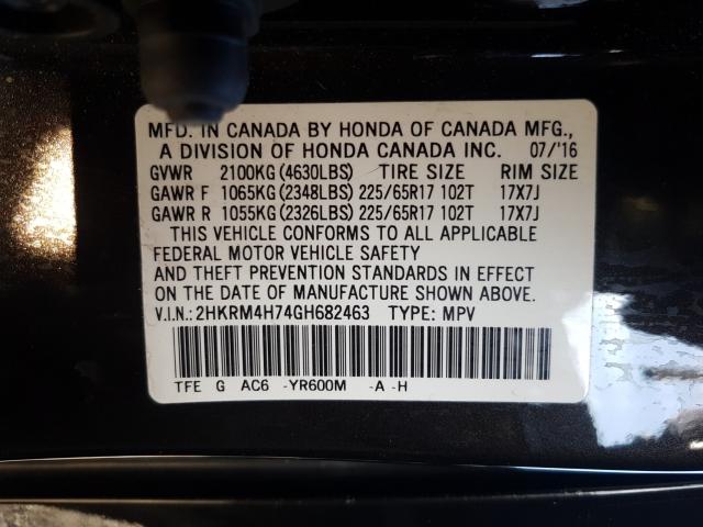 Photo 9 VIN: 2HKRM4H74GH682463 - HONDA CR-V EXL 