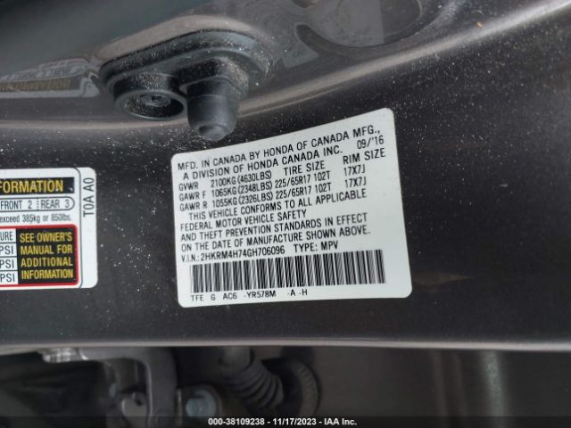 Photo 8 VIN: 2HKRM4H74GH706096 - HONDA CR-V 