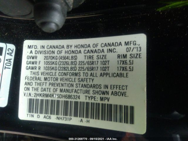 Photo 8 VIN: 2HKRM4H75DH686324 - HONDA CR-V 