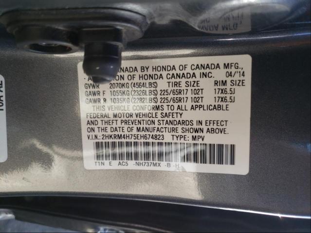 Photo 9 VIN: 2HKRM4H75EH674823 - HONDA CR-V EXL 