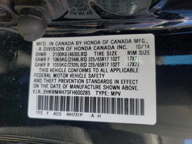 Photo 9 VIN: 2HKRM4H75FH600285 - HONDA CR-V EXL 