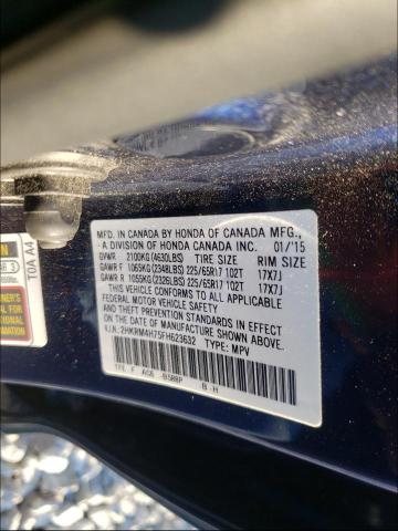 Photo 9 VIN: 2HKRM4H75FH623632 - HONDA CR-V EXL 