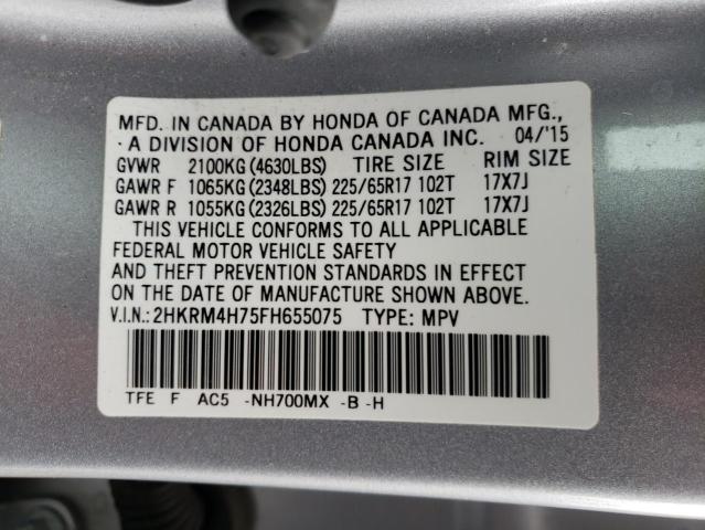 Photo 11 VIN: 2HKRM4H75FH655075 - HONDA CR-V EXL 