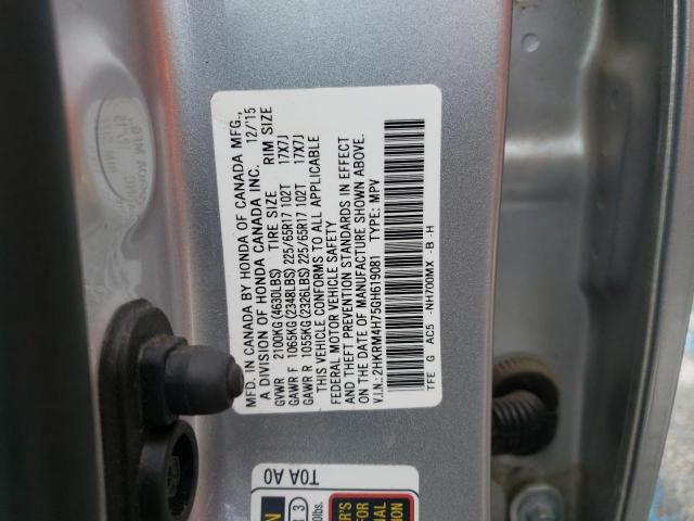 Photo 9 VIN: 2HKRM4H75GH619081 - HONDA CR-V EXL 