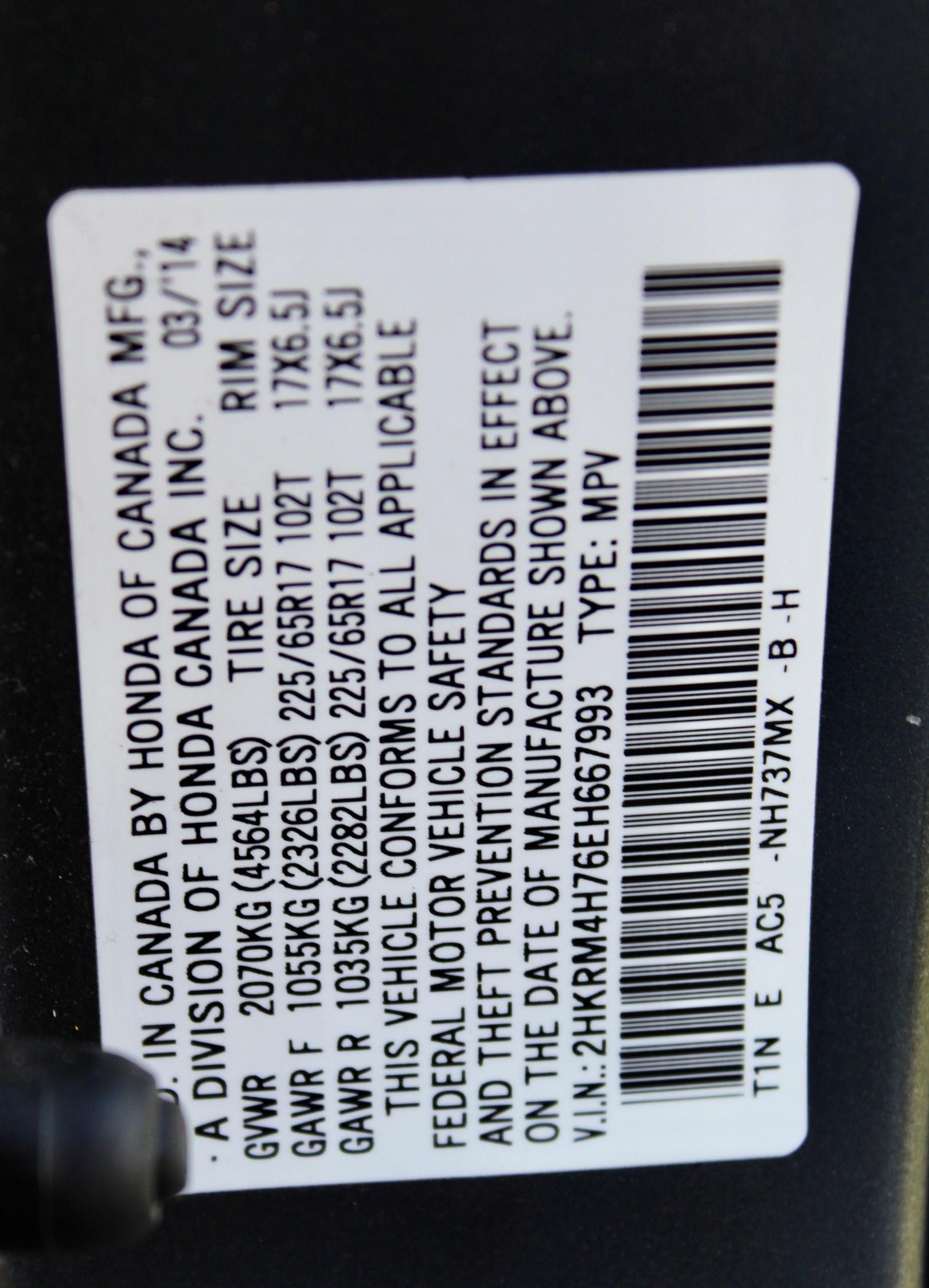 Photo 9 VIN: 2HKRM4H76EH667993 - HONDA CR-V EXL 