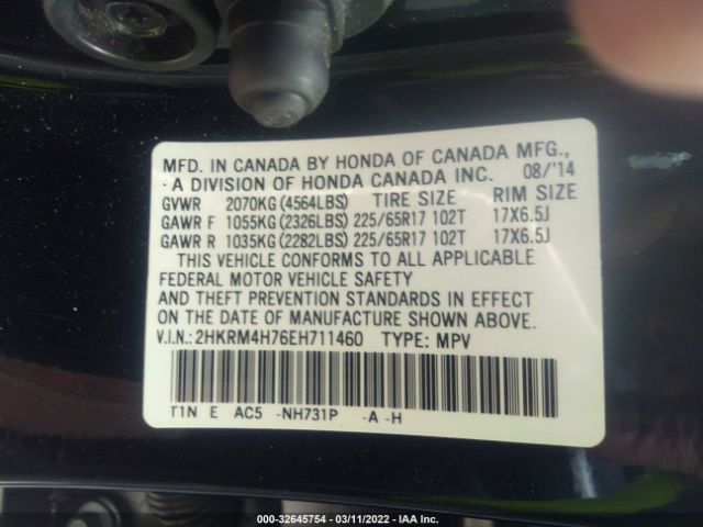 Photo 8 VIN: 2HKRM4H76EH711460 - HONDA CR-V 