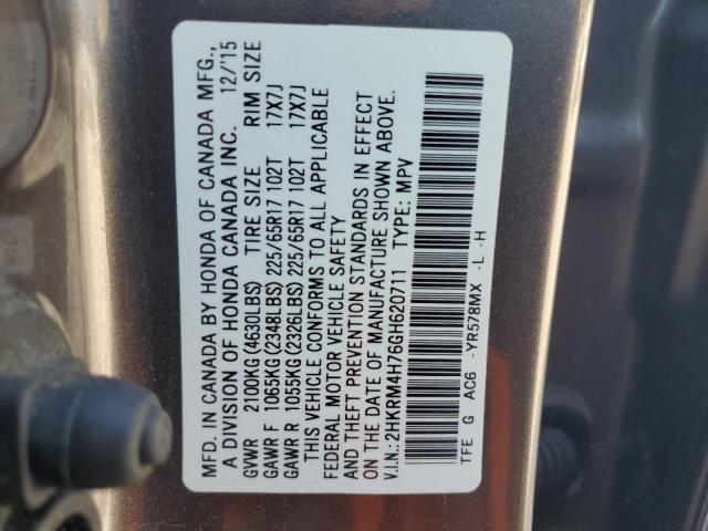 Photo 12 VIN: 2HKRM4H76GH620711 - HONDA CR-V EXL 