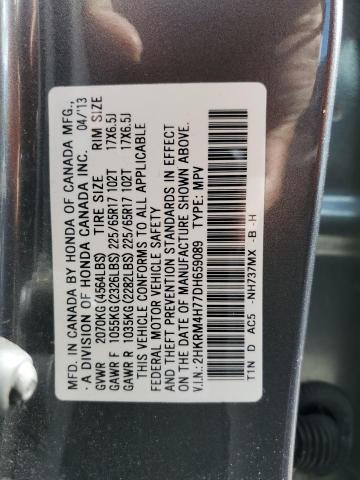 Photo 12 VIN: 2HKRM4H77DH659089 - HONDA CR-V EXL 