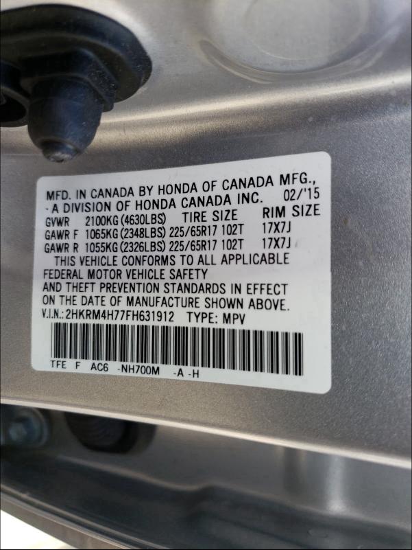 Photo 9 VIN: 2HKRM4H77FH631912 - HONDA CR-V 