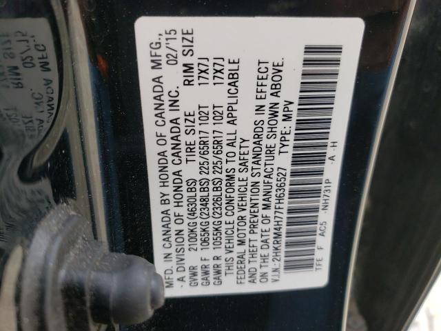 Photo 9 VIN: 2HKRM4H77FH636527 - HONDA CR-V EXL 