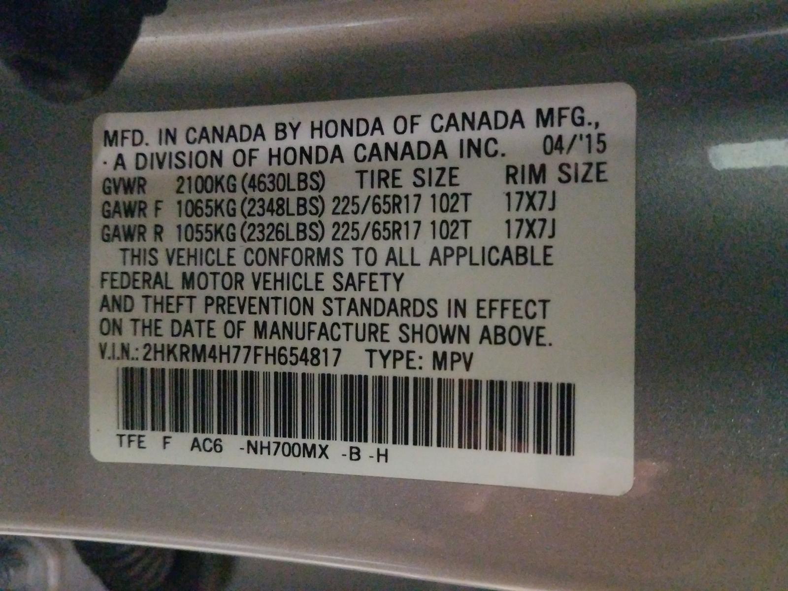 Photo 9 VIN: 2HKRM4H77FH654817 - HONDA CR-V EXL 