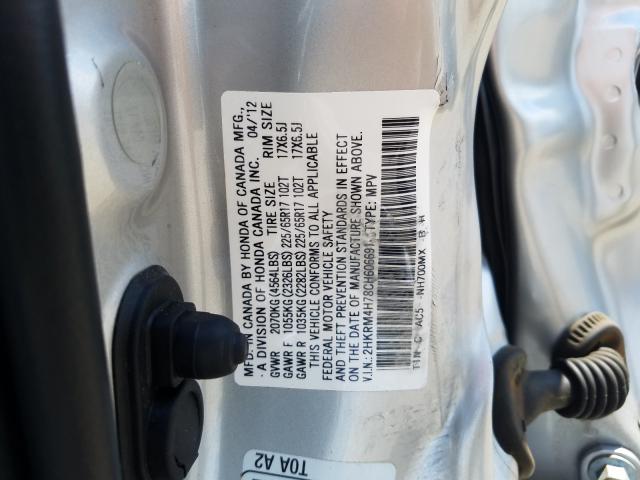 Photo 9 VIN: 2HKRM4H78CH606691 - HONDA CR-V EXL 