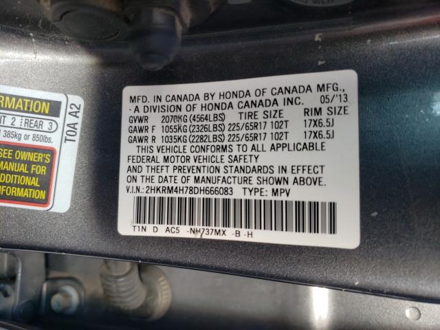 Photo 9 VIN: 2HKRM4H78DH666083 - HONDA CR-V EXL 