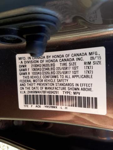 Photo 11 VIN: 2HKRM4H78FH694291 - HONDA CR-V EXL 