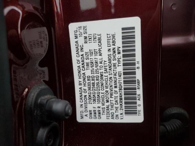 Photo 12 VIN: 2HKRM4H78GH711401 - HONDA CR-V EXL 