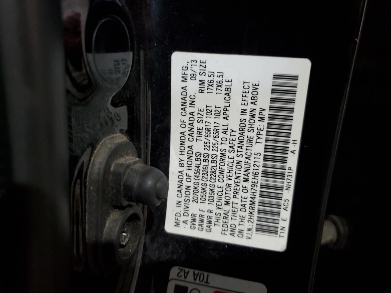 Photo 12 VIN: 2HKRM4H79EH612115 - HONDA CR-V 