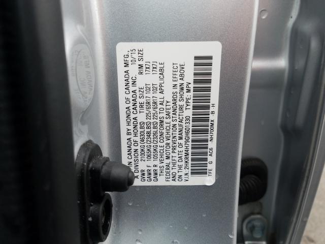 Photo 9 VIN: 2HKRM4H79GH601330 - HONDA CR-V EXL 