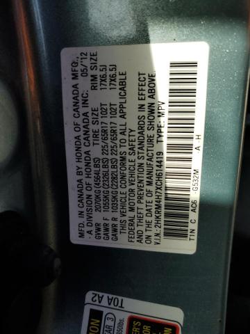 Photo 9 VIN: 2HKRM4H7XCH614419 - HONDA CR-V EXL 