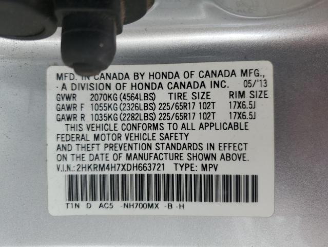 Photo 12 VIN: 2HKRM4H7XDH663721 - HONDA CR-V EXL 