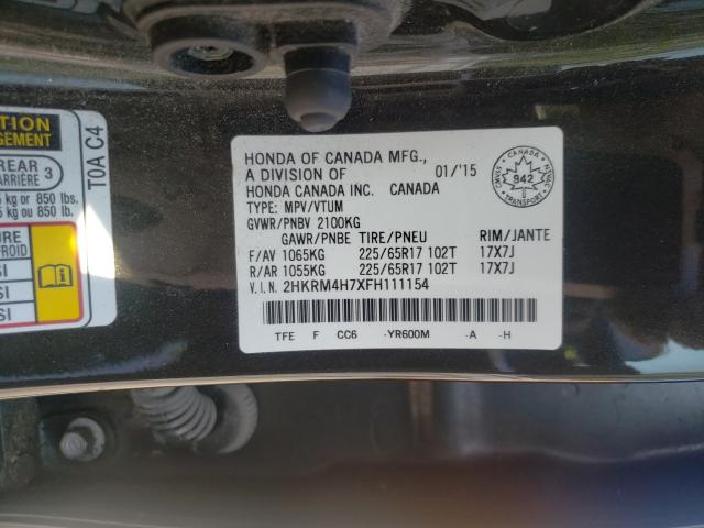 Photo 9 VIN: 2HKRM4H7XFH111154 - HONDA CR-V EXL 