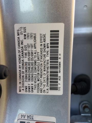 Photo 12 VIN: 2HKRM4H7XFH677816 - HONDA CR-V EXL 