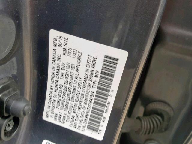 Photo 9 VIN: 2HKRM4H7XGH647524 - HONDA CR-V EXL 