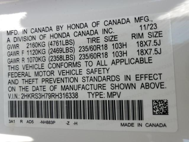 Photo 12 VIN: 2HKRS3H79RH316338 - HONDA CR-V EXL 