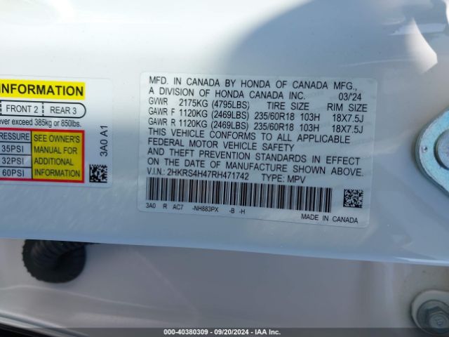 Photo 8 VIN: 2HKRS4H47RH471742 - HONDA CR-V 