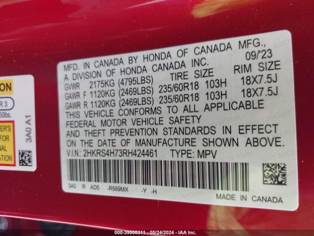 Photo 8 VIN: 2HKRS4H73RH424461 - HONDA CR-V 