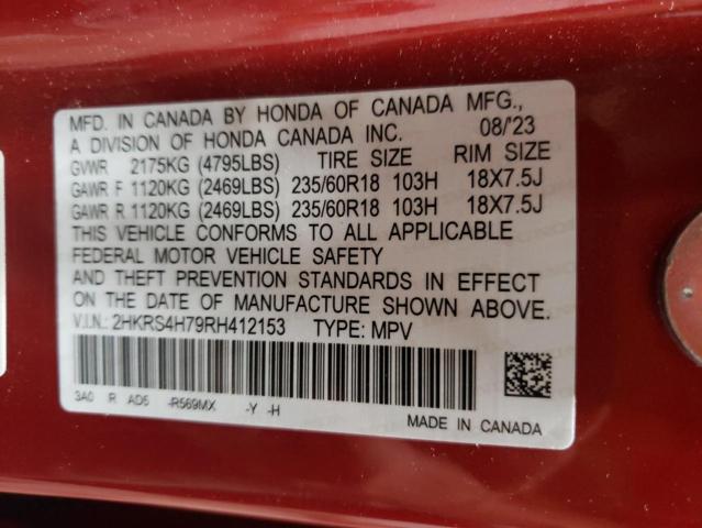 Photo 12 VIN: 2HKRS4H79RH412153 - HONDA CR-V EXL 