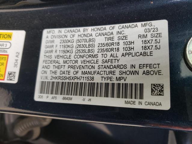 Photo 12 VIN: 2HKRS5H5XPH711538 - HONDA CRV 